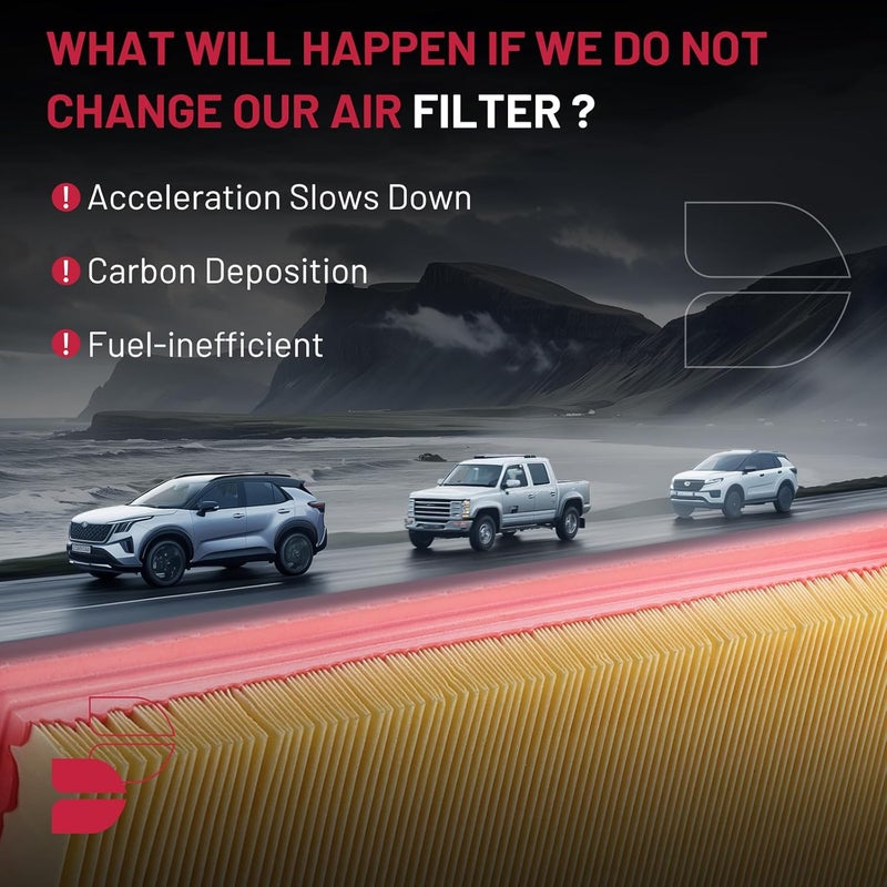 BDFHYK CA9838 Engine Air Filter Compatible with Chrysler 300 2005-2010 & Dodge Challenger 2008-2010, Charger 2006-2010, Magnum 2005-2008, Replace# 5019002AA - Image 5